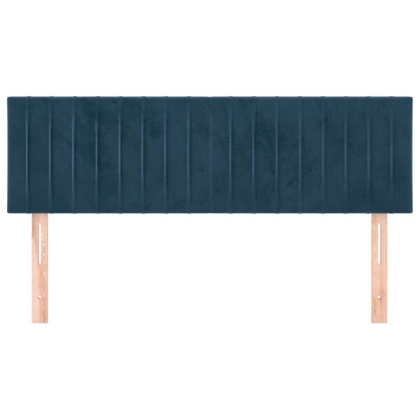 vidaXL Têtes de lit 2 pcs Bleu foncé 72x5x78/88 cm Velours