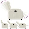 vidaXL Fauteuil inclinable &eacute;lectrique cr&egrave;me velours