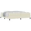 vidaXL Cadre de lit avec matelas Crème 200 x 200 cm Faux cuir