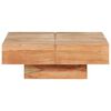 vidaXL Table basse 80x80x28 cm Bois d'acacia massif