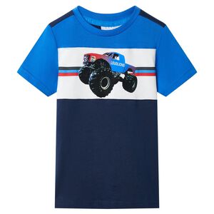 T-shirt pour enfants bleu et bleu marine 104