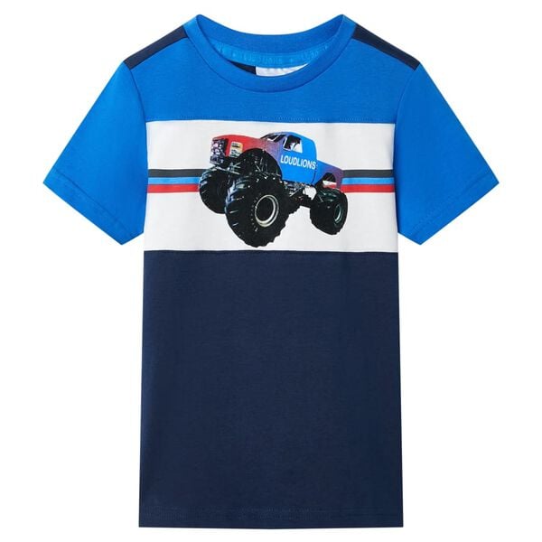 T-shirt pour enfants bleu et bleu marine 104