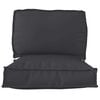 vidaXL Set de coussins de palette 2 pcs Noir Tissu Oxford