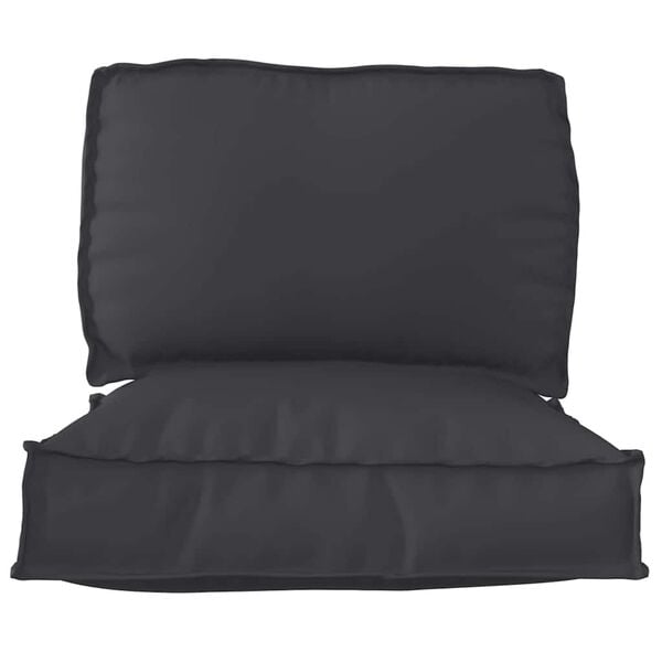 vidaXL Set de coussins de palette 2 pcs Noir Tissu Oxford