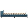 vidaXL Cadre de lit sans matelas bleu fonc&eacute; 120x190 cm velours