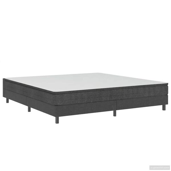 vidaXL Sommier &agrave; lattes de lit sans matelas gris tissu 200x200 cm