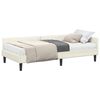 vidaXL Cadre de lit d'angle avec matelas 2 pc Cr&egrave;me 80 x 200 cm
