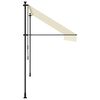vidaXL Auvent r&eacute;tractable cr&egrave;me 350x150 m tissu et acier
