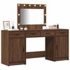 vidaXL Table de Toilette avec tiroir 3 pcs Marron 40 x 41 x 75 cm