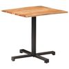 vidaXL Table de bistro au bord naturel 80x80x75cm Bois d'acacia massif