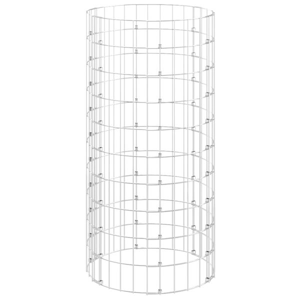 vidaXL Poteau à gabion circulaire Acier galvanisé Ø50x100 cm