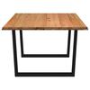 vidaXL Table à manger avec bord naturel 180x100x74cm bois massif chêne
