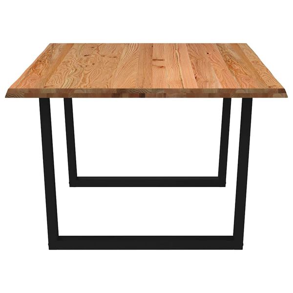 vidaXL Table à manger avec bord naturel 180x100x74cm bois massif chêne