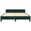 vidaXL Cadre de lit sans matelas vert fonc&eacute; 140x190 cm velours
