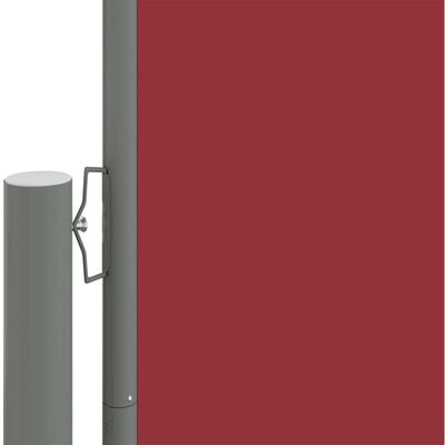 vidaXL Auvent latéral rétractable Rouge 140x1000 cm