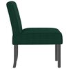 vidaXL Fauteuil sans accoudoirs vert fonc&eacute; velours