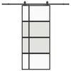 vidaXL Porte coulissante avec kit de quincaillerie noir 90x205 cm