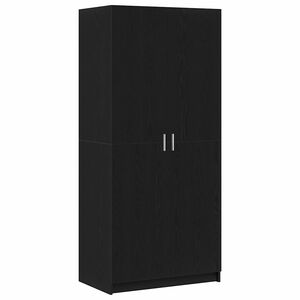 vidaXL Armoire Ch&ecirc;ne noir 80 x 50,5 x 180 cm Bois d'ing&eacute;nierie