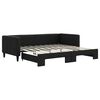 vidaXL Lit de jour avec lit gigogne noir 90x190 cm tissu