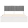 vidaXL Cadre de lit avec t&ecirc;te de lit rembourr&eacute;e Gris clair