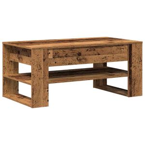 vidaXL Table basse Bois Ancien 102 x 55 x 45 cm Bois d'ing&eacute;nierie