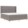 vidaXL Lit &agrave; ressorts avec matelas Taupe 180 x 200 cm tissu