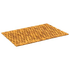 vidaXL Tapis de bain Naturel 65 x 100 cm Bois d'Acacia Massif