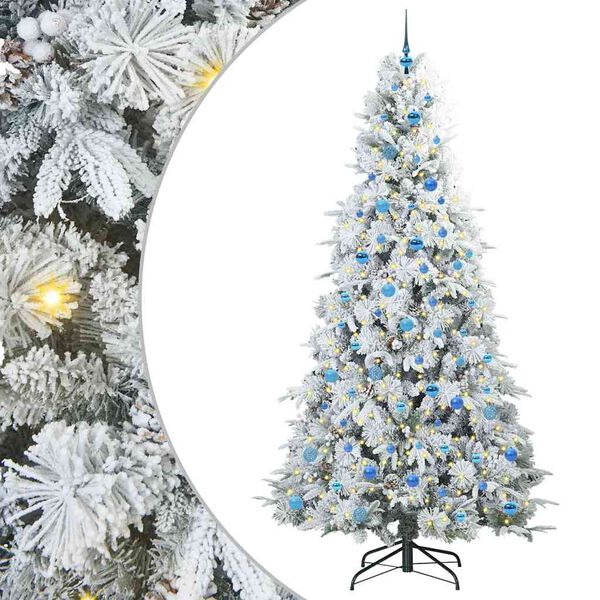vidaXL Sapin de No&euml;l Artificiel &agrave; Branches Articul&eacute;es Blanc 240 cm