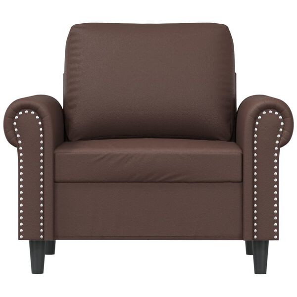 vidaXL Fauteuil Marron 60 cm Similicuir