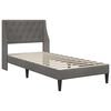 vidaXL Cadre de lit avec matelas Gris fonc&eacute; 90 x 200 cm Velours
