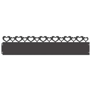 vidaXL Bordures de pelouse 10 pc 103 x 0,05 x 22 cm Acier Noir