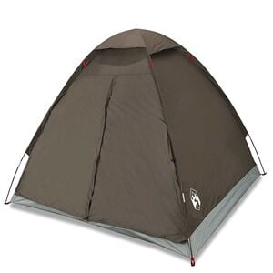 vidaXL Tente de camping &agrave; d&ocirc;me 4 personnes marron imperm&eacute;able