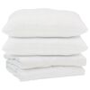 vidaXL Couette avec oreiller 3 pi&egrave;ces Blanc Microfibre
