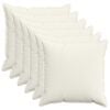 vidaXL Housse de coussin 6 pc HOUTEN Cr&egrave;me 65 x 65 cm velours c&ocirc;tel&eacute;