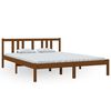 vidaXL Cadre de lit sans matelas marron miel bois massif 150x200 cm