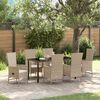 vidaXL Ensemble de salle &agrave; manger pour jardin 7 pcs Beige polyrotin