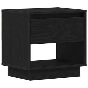 vidaXL Table de nuit Ch&ecirc;ne noir 45 x 34 x 44 cm Bois d'ing&eacute;nierie
