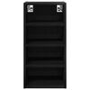vidaXL Armoire suspendue avec &eacute;tag&egrave;re Ch&ecirc;ne noir 30 x 29,5 x 60 cm