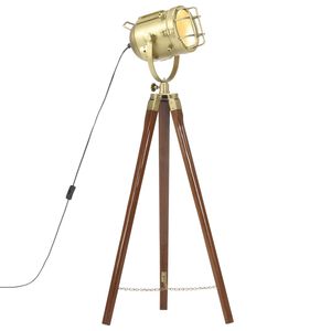 vidaXL Lampadaire &agrave; tr&eacute;pied bois de manguier massif 97 cm