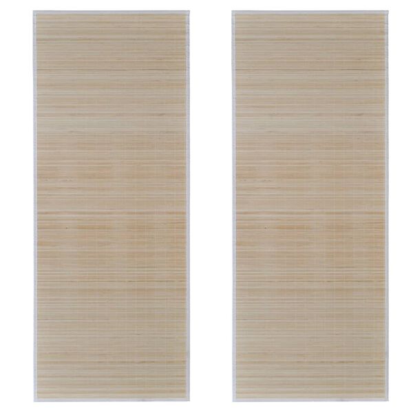 vidaXL Tapis rectangulaires Bambou naturel 2 pcs 120x180 cm