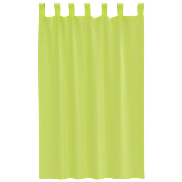 vidaXL Rideaux en voile avec passants 2 pcs vert pomme