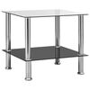 vidaXL Table d'appoint Transparent 45x50x45 cm Verre tremp&eacute;