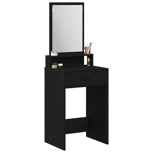 vidaXL Table de Toilette Chêne noir 50 x 41 x 140 cm Bois d'ingénierie