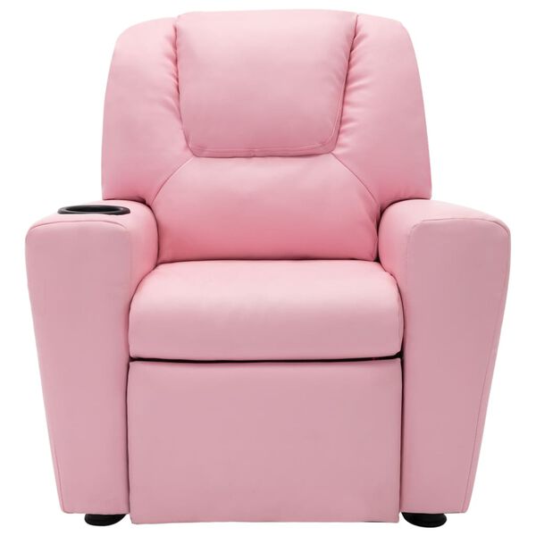 vidaXL Fauteuil inclinable enfants Similicuir Rose