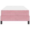 vidaXL Lit &agrave; ressorts avec matelas Rose 80 x 200 cm tissu