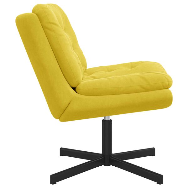 vidaXL Fauteuil relaxant pivotant Jaune 63 x 75 x 76 cm Velours
