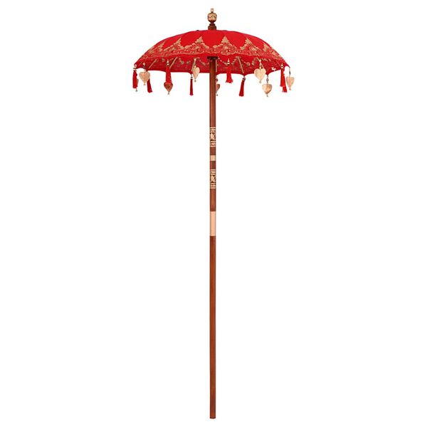 vidaXL Parasol balinais Rouge 95 x 95 x 260 cm