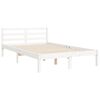 vidaXL Cadre de lit sans matelas blanc 120x200 cm bois massif