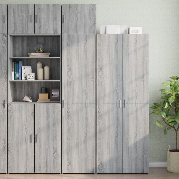 vidaXL Armoire de rangement mince sonoma gris 45x42,5x225 cm