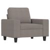 vidaXL Fauteuil avec repose-pied Taupe 60 cm Tissu